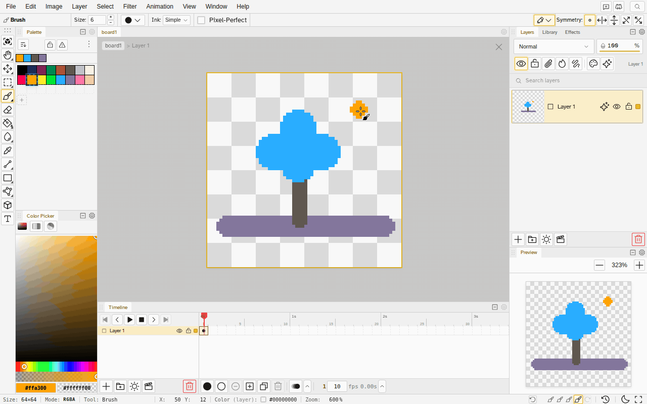 The Layers tab dragged out and carried across the editor: over the top edge of the canvas the preview draws the strip the panel would become, and moving down into the Preview panel's group the preview grows to cover that whole group instead, showing it would land there as a tab