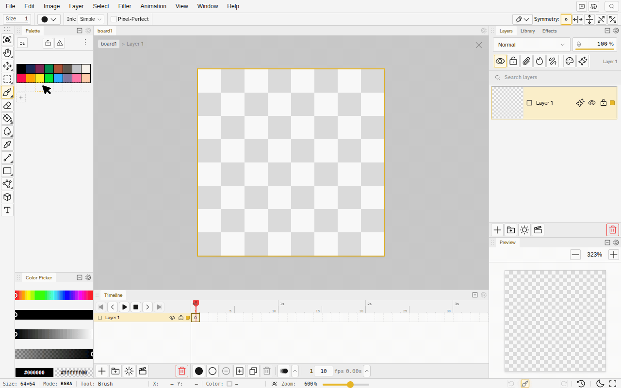 The color picker panel on its new Sliders mode: the saturation, value and hue rows are dragged and the primary color follows, then the cog opens the settings beside the panel and the mode toggle switches the picker to the Wheel, which takes over the whole panel