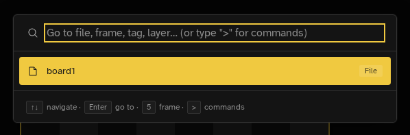 Command palette in Quick Open mode