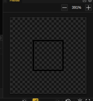 Preview panel showing the current animation frame at display size