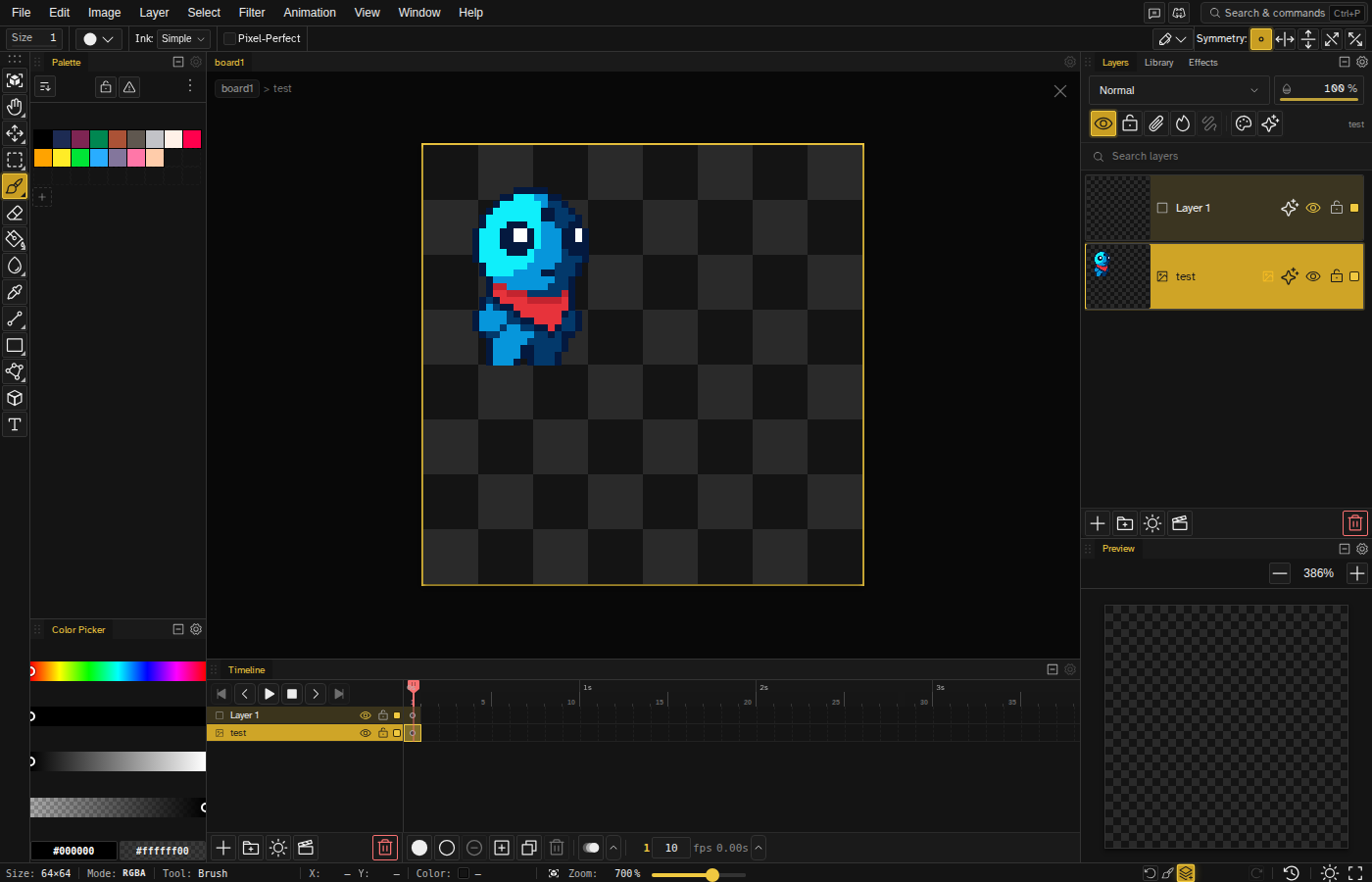 An imported reference image on the canvas, with its layer marked by a reference icon in the Layers panel