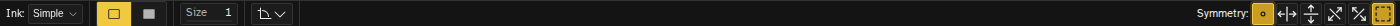 Fill mode options in the tool options row