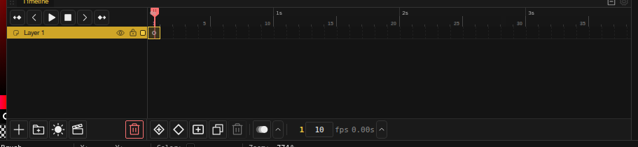 Timeline panel showing frames and layers
