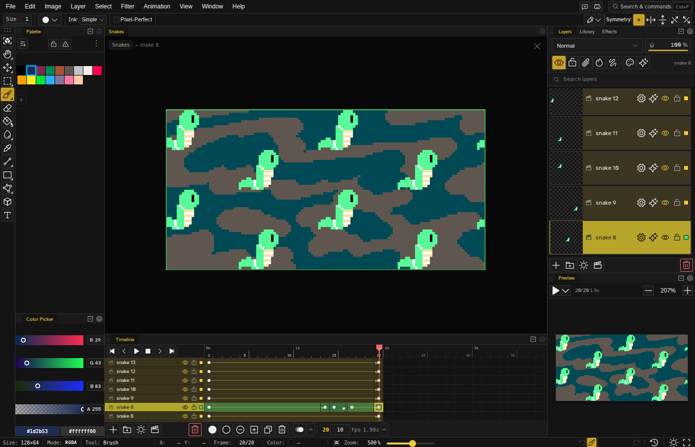 Novaboard editor with a 6-layer, 35-frame animation open on the timeline